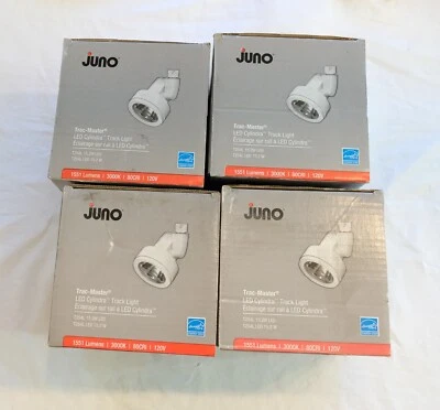 Cantidad. 4 luces LED de pista Juno Trac-Master Cylindra T254L 3000K Foto 1 de 4