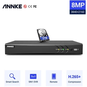 ANNKE 8CH 4K 8MP 5IN1 DVR CCTV Security Video Recorder Smart Playback H.265+ 2TB - Picture 1 of 8