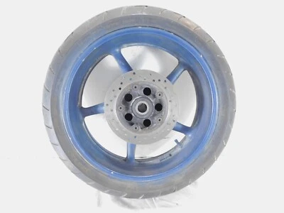 Llanta trasera y rotor Yamaha YZFR6S YZF R6 2003-2009 azul - doblada Foto 1 de 4