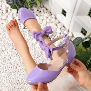 NIÑOS NIÑAS TACÓN BAJO FIESTA MARY JANE SANDALIAS BRILLANTES BODA ZAPATOS DE SALÓN OCASIÓN - Imagen 1 de 37