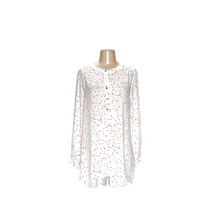 CeCe Polka Dot Blouse, Size M, White - Picture 1 of 4