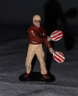 Vintage Naval Landing Signal Officer (LSO) Miniature Figure On Stand 1.5" Tall - Image 1 of 4