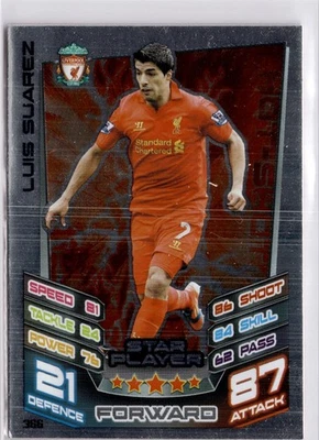 Match Attax Premier League 2012/13 Luis Suarez Liverpool Star Player 366 - Image 1 of 4