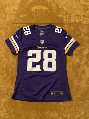 Camiseta de fútbol americano Minnesota Vikings para mujer pequeña NFL Nike Adrian Peterson 28 Foto 1 de 4