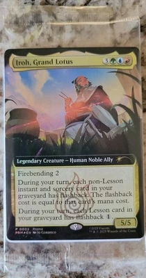 SEALED Iroh, Grand Lotus - Extended Art Foil Promo - BoxLunch Magic MTG Avatar  - Image 1 of 2