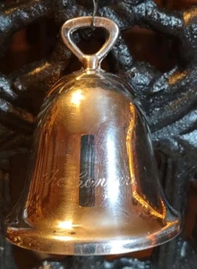  Reed & Barton 3" Bell Silver Plate con clapper senza scatola "THE CONNORS" in corsivo  - Foto 1 di 4