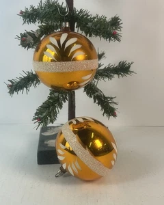 1444/25 2x alter Christbaumschmuck Weihnachtsschmuck Kugeln - Picture 1 of 3