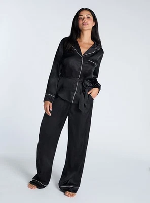 Boux Avenue Pyjama Trouser Women's Soft Luxe Satin Wide Leg Pants Nightwear - image 1 of 4