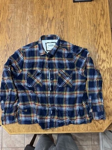 California Cowboy Thermal Lined Flannel Shirt Plaid Men’s 3xl One Hole By Pocket - Picture 1 of 6