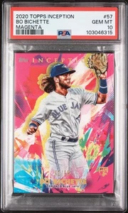 2020 TOPPS INCEPTION MAGENTA #57 BO BICHETTE ROOKIE RC 32/99 PSA 10 - Picture 1 of 2