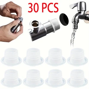 30pcs Faucet Leak Proof Sealing Gasket Leak-Proof Silicone Sealing Rings White - Picture 1 of 6