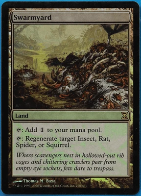 Swarmyard FOIL Time Spiral PLD Land Rare MAGIC MTG CARD (ID# 498219) ABUGames - Image 1 of 2