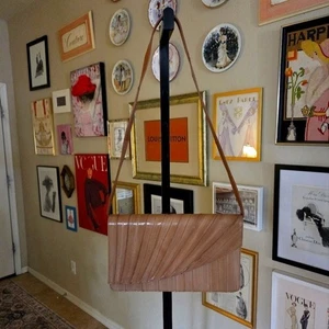 Vintage Tan Eel Skin Shoulder Clutch Bag - Picture 1 of 6