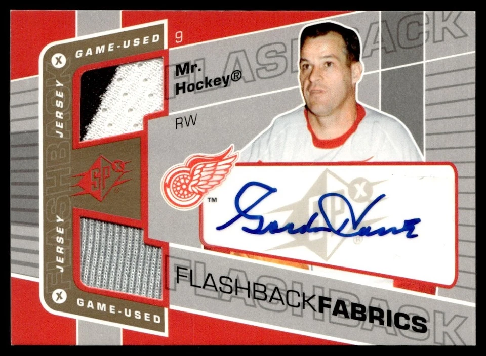 2007-08 SPx Flashback Fabrics Autograph Gordie Howe Auto #136 - Image 1 of 2