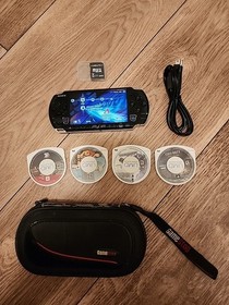 Sony PlayStation Portable PSP 3001 Black + GTA Vice City / China Town Games ...