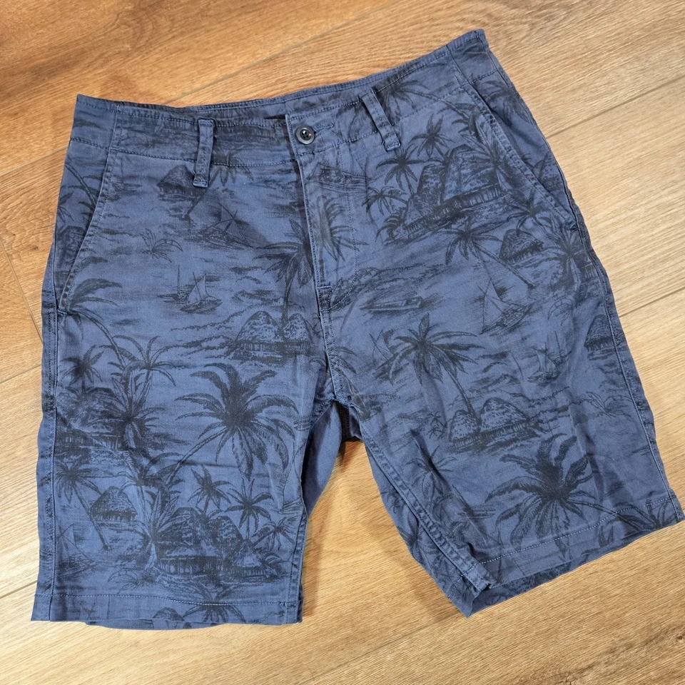 Pantalones Cortos Lucky Brand Para Hombre 30 Azul Marino Chino 8 Pulgadas Tropical Estampado Hawaiano Informal Foto 1 de 4