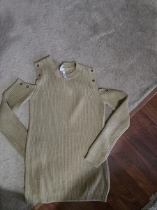 Ci Sono By Cavalini Beige Pullover Gr. XL Cut Out Schultern Neu  - Bild 1 von 1