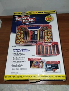 180 Battery Daddy Storage System Caddy Organizer with Case and Tester - Picture 1 of 4