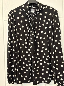 M and Co Spot Print Top Size 16 - Picture 1 of 7