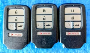 LOTE DE 3 LLAVEROS REMOTOS HONDA KE DE ENTRADA OEM LOTE 72147-TG7-A12 72147-TLA-A22 USADOS - Imagen 1 de 7
