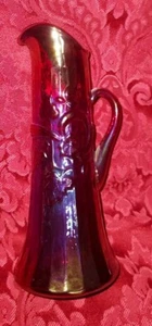 Vintage Very Rare CGA Red Morning Glory Carnival Glass Mini Pitcher 1989 - Picture 1 of 4