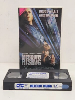 Mercury Rising VHS Big Box Tape PAL - Bruce Willis Alec Baldwin - Image 1 of 4