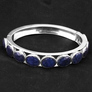 Corundum Sapphire Bracelet 925 Sterling Silver Link Bracelet Gift For Her