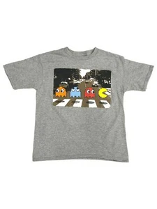 Pac-Man Boys Gray Short Sleeve Pacman Gamer T-Shirt Tee Shirt X-Large 14/16 - Picture 1 of 1