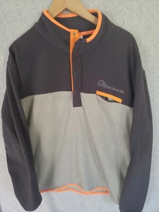 Ducks Unlimited XL Mens Gray Orange Pullover Fleece 1/4 Button Sweatshirt - Picture 1 of 5