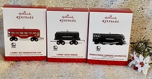 2014 Hallmark Lionel PENNSYLVANIA TORPEDO Locomotive Tender Observation Car s/3 - Picture 1 of 13