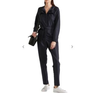 A.P.C. Ruffle-trimmed wool-flannel jumpsuit
