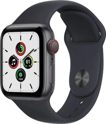 Apple Watch SE 40mm Space Gray Aluminum Case Midnight Sport Band *New in Box - Image 1 of 4
