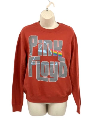 Pink Floyd 图形运动衫女式 XS 羊毛套衫上衣圆领锈色新品 — 第 1/4 张图片