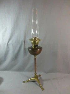  WAS BENSON ANTIQUE RARE  OIL LAMP ARTS & CRAFTS COPPER & BRASS - Picture 1 of 12