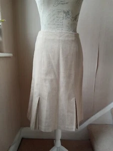 Vintage Wool Blend Beige Skirt By Bay - Picture 1 of 6