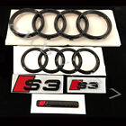 Audi S3 Gloss Black Full Badges Package OEM Exclusive Pack For Audi S3 8V
