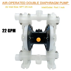 Air-Operated Double Diaphragm Pump 22GPM 1 inch Inlet / Outlet Acids & Alkali US - Picture 1 of 12