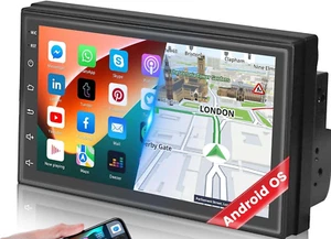 Hikity Doble Din Android Coche Estéreo con Navegación por Satélite Pantalla Táctil de 7 Pulgadas A3336 - Imagen 1 de 2