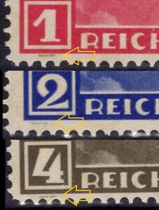 ALLEMAGNE REICH PA 35 36 37 ** MNH Graf Zeppelin faux forgery falsch (CV 520 €)
