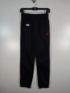 BNWT Jordan Kids Boys Track Pants Fleece Straight Leg Running Black Sz L 12-13 - Picture 1 of 10