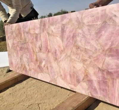 24"x36"Rectangle Rose Quartz Dining Table Top Kitchen Slab Furniture & Home Deco - Image 1 of 4