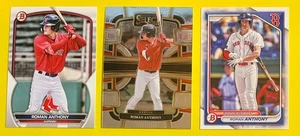 ROMAN ANTHONY, Boston Red Sox 3-card lot, YOUNG SUPERSTAR IN THE MAKING - Picture 1 of 2
