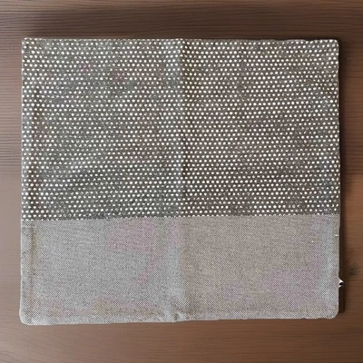 ❤️ Capa de travesseiro de lona KATE SPADE 20" X 20" cinza branco pontos geométricos modernos - Imagem 1 de 4