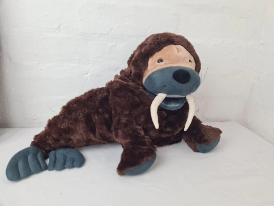 Rare Manhattan Toy Company Warren Walrus Wildlife Collection Hand Puppet Large  - Image 1 of 4