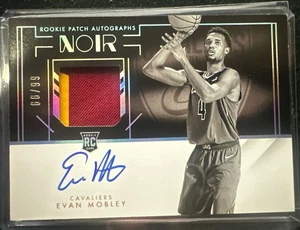 2021-22 Noir Evan Mobley Rookie Patch Autographs # 66/99 Cavaliers On Card Auto - Bild 1 von 6