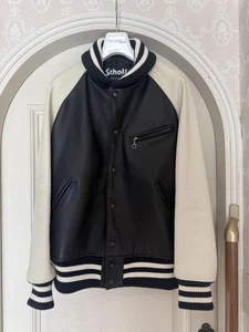 eYe JUNYA WATANABE MAN × Schott Leather Jacket Black x White Size: M Men - Picture 1 of 4