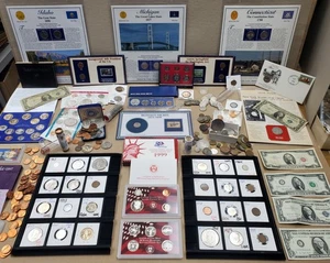 Estate Sale MEGA HUGE Random Lot of Coins, Silver, Currency, Proofs, NO RESERVE - Picture 1 of 24