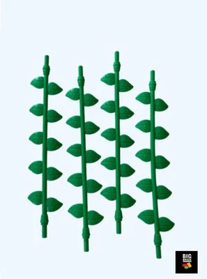 BIG BRICK LITTLE BRICK BBLB Stein Liane mit 10 Blättern, Ranken, City, Lego kompatibel - 16981 B