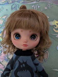 Custom Icy Midi Doll Artist Made OOAK Odd Eyes Wig Hair Neutral Aesthetic - Bild 1 von 6