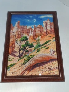 Dessert Mountainside Print, Peru, Med Size, Framed In U.S.A - Picture 1 of 4